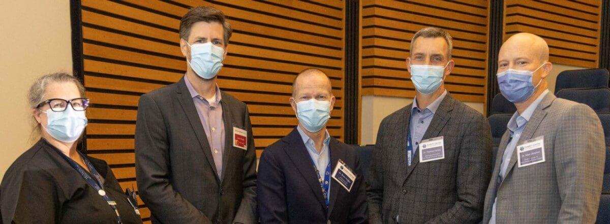 Group of people with masks